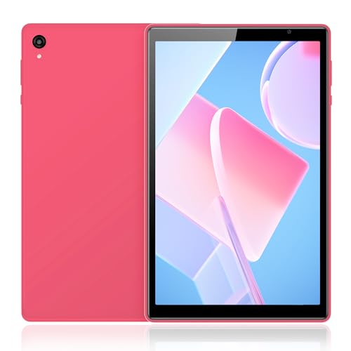 Veidoo Android 15 Tablet, 10.1 Inch Tablet with 3GB RAM 64GB ROM Octa Core Processor, 5G WiFi, 1280x800 IPS FHD Touch Screen, 2MP+5MP Camera, Face Recognition Eye Protection Mode (Rose Pink)