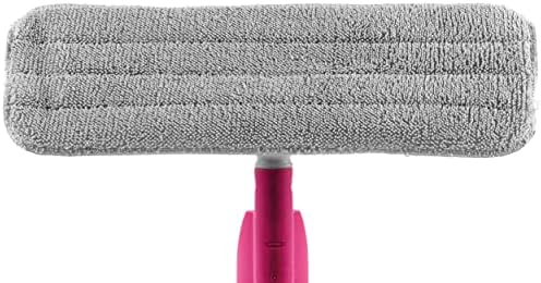 Kleeneze KL081810EU7 Spray Mop, Deep Clean 4 in 1, Long Handed Floor and Tile Cleaner with Refillable 300 ml Spray Tank, 120 cm, Includes 3 Microfibre Dust, Polish, Scrub Pads and A Scrubbing Brush