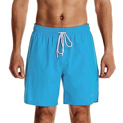 Image of HODOSPORTS Mens Swim Trunks 7 inch Quick-Dry Swim Shorts with Mesh Lining and Pockets