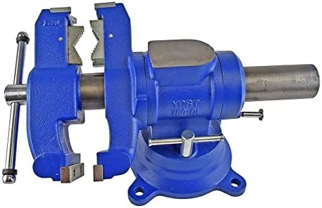 Yost Tools Vises 750-DI Multi-Jaw Rotating Combination Bench & Pipe Vise with Swivel Base