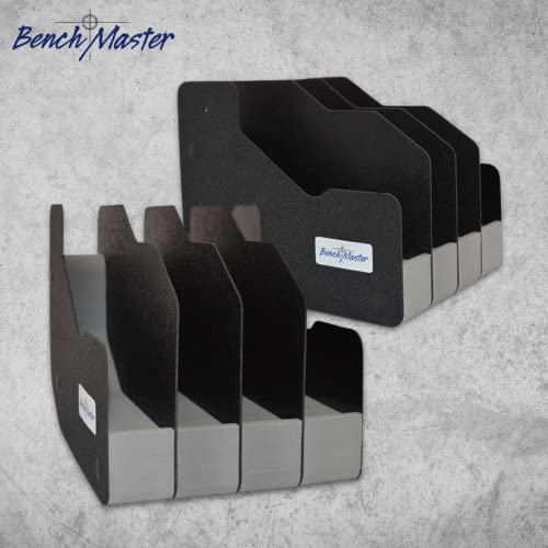 Benchmaster Pistol Rack, Handgun Safe Storage, Holds 4 Pistols, Secure Gun Holder Organizer, Kydex And High-Density Foam, No Metal, Lightweight, Sturdy, No Flex, Made In Usa #TOP6