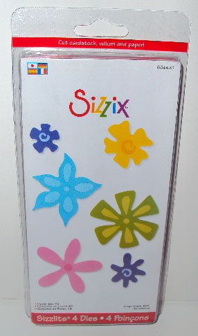 SIZZIX - SIZZLITS - 4 DIES FLOWER SET #3