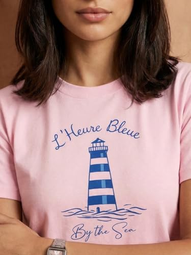 Image of NOBERO 100% Cotton T-Shirts for Women Stylish | Regular Fit | Graphic Printed T Shirts for Women 180 GSM Combed Cotton | Crew Neck Half Sleeve
