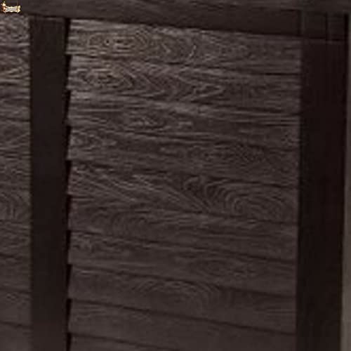 BricoLoco.com Baúl arcón almacenaje exterior jardín. 306 litros. 119x52x58 cms. Resina imitación madera. Resistente a la intemperie. Almacenamiento herramientas, juguetes, … - imagen 9