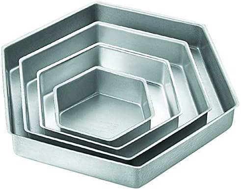 Wilton Performance Pans Aluminum Hexagon Cake Pan Set, 4-Piece