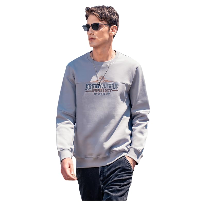 autumn new pure cotton round neck sweatshirt men's American style long sleeve stitching men's round neck pullover