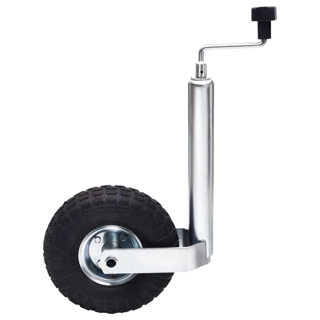 vidaXL Rueda Jockey con 1 Abrazadera Partida y Calzos de Ruedas, Remolque Telescópico, Cierre de Remolque, Accesorios para Coche Caravana, 48 mm