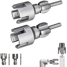 Dual Function Pipe Threader for 1/2 & 3/4 Pipes,Pipe Threader Kit,Integrated Internal & External Threading Cutting, ElectricDrill Compatible for PVC