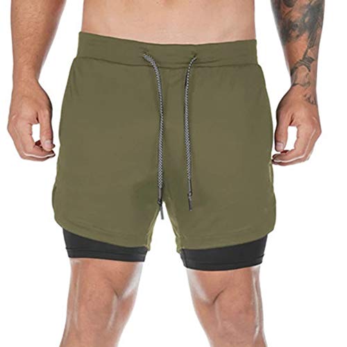 Domary Calças esportivas masculinas com dois bolsos para toalha com cordão e cordão calça de ginásti