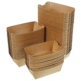 BESTYASH 100stücke -lebensmittelboxen aus Kraftpapier Take-away-boxen für Hähnchen Papierschalen für Fast Food -take-away- Verpackungskartons aus Papier