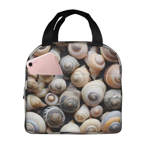Bolsa de almuerzo aislada de caracol de color: bolsa térmica portátil para mujeres, niños y trabajo de picnic al aire libre