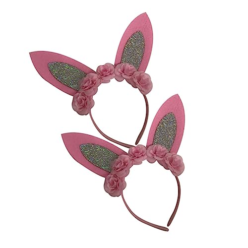 FRCOLOR 2�C�[�X�^�[ �E�T�M�̎� �w�b�h�o���h �s���N �t�����[�f�U�C�� �w�A�t�[�v �����p �w�b�h�h���X �p�[�e�B�[ ������ ������ �ʐ^�B�e ���� �A�N�Z�T���[