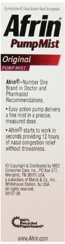 Afrin 12 Hour Pump Mist, Original, 0.5 Ounce (15 Ml) #TOP3