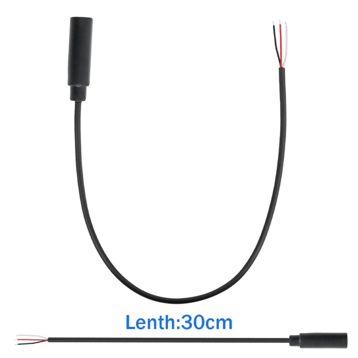 10Pcs 1Ft 3.5mm 1/8" Stereo Audio Female Jack to Bare Wire Open End Cable, TRS 3Pole Socket Connector Pigtail Cable for Speaker Headphone Headset Earphone DIY Repair Replacement