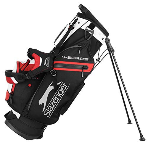 Image of Slazenger Unisex V Series Original Golf Stand Bag Black/White/Red