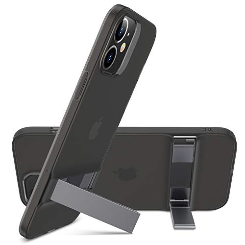 Up To 40% OFF ESR Metal Kickstand Case Compatible with iPhone 12 Mini Case 5.4-Inch [Patented Two-Way Stand] [Reinforced Drop Protection] [Soft and Flexible Back] - Translucent Black