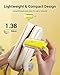 DEWENWILS Rechargeable Book Light for Reading in Bed, Warm White, Brightness Adjustable for Eye Care, LED Clip on Book Lights for Kids, Portable Bookmark Light, Yellow