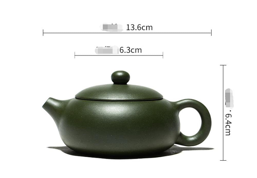 Tetera Juego De Té Teapot Tetera De Té Tea Kettle Tetera De Arcilla Púrpura Hecho A Mano Arcilla Verde Plana Xishi Tetera Doméstica 190Ml Tazas De Utensilios De Té Para Beber Té