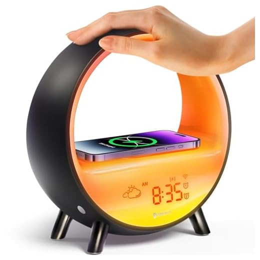 Dekala Arches Sunrise Alarm Clock Sunset White Noise Sound Machine Sleep Timer Loud Alarm Clock for