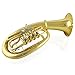 euphonium instrument 4-key Flat Key Euphonium Bass Tuba Lacquered Gold Surface