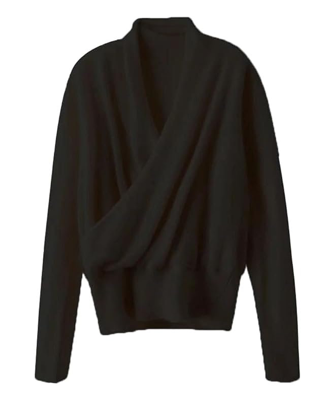 Womens Autumn Winter Merino Wool Knit Sweater Loose Fit Blend Long Sleeve Sexy Pullover Top