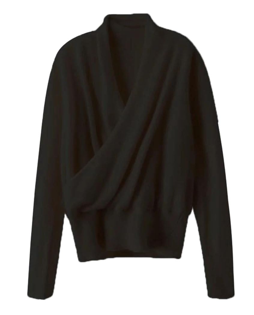 Womens Autumn Winter Merino Wool Knit Sweater Loose Fit Blend Long Sleeve Sexy Pullover Top