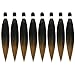 Pre-Stretched Braiding Hair Extensions Ombre - 28 inch 8 Packs Synthetic Crochet Braids, Natural Braid Crochet Hair, Hot Water Setting Professional Soft Yaki Texture (28 inch, T27)