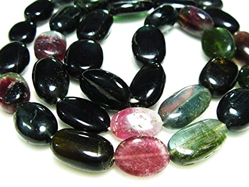 Tourmaline smooth big nuggets 8-13mm en rang de 7" pour perles et loisirs créatifs