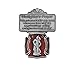 Tiley & Bells CLIP WITH PRAYER PEWTER VISOR CLIP , FIREFIGHTER RED ENAMEL VISOR