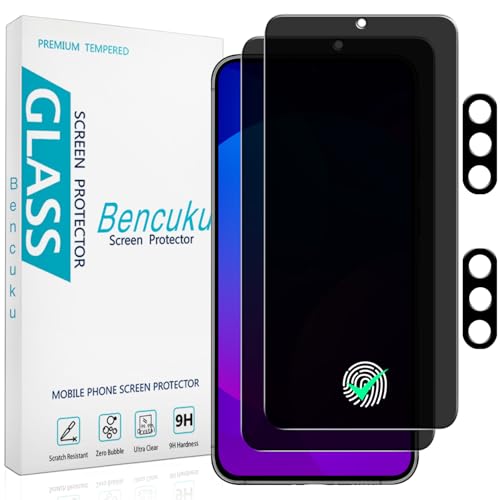 Bencuku Privacy Screen Protector for Samsung Galaxy S25 Plus Tempered Glass