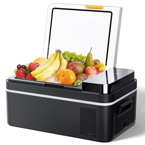 HCALORY (KROAK) 21L Kühlbox Kompressor -20℃~20 ℃,12/24V Mini Kühlschrank Elektrische Kompressor,Tragbar Auto kühlschrank Gefrierbox für Auto, Camping,Lkw, Boot, RV