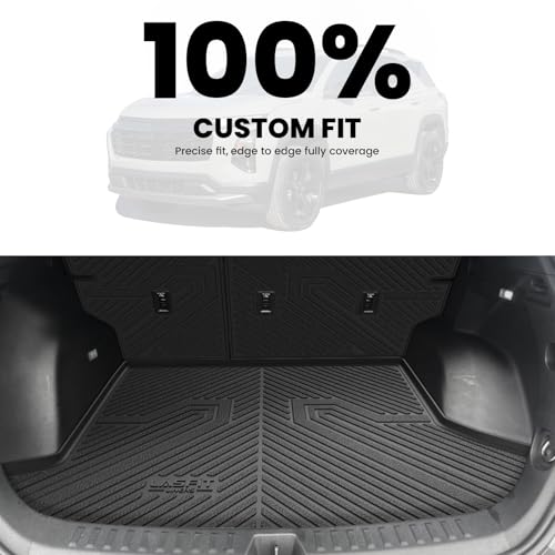 Image of LASFIT Trunk Mat with Backrest Mat for Chevy Equinox /GMC Terrain 2025-2027 | Only for Fuel, Not Fit EV, All Weather TPE Custom Fit Cargo Mat Trunk Liner with Backrest Mat, Easy to Wash, No-curling