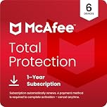 McAfee 2026- Total Protection 6 Devices, Antivirus, VPN, Scam Protection, Security Software, 1-Year Subscription with Auto-Renewal - Digital download | PC/Mac/iOS/Android