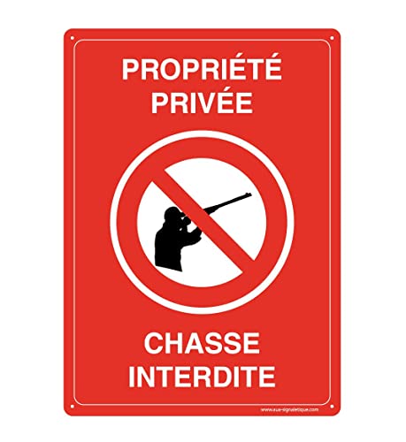 Panneau Propriété Privée Chasse Interdite Signalisation Extérieure 3mm