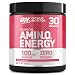 Produktbild Optimum Nutrition Amino Energy Pre Workout Powder, Energy Drink mit Aminosäuren, BCAA, L-Glutamin und L-Leucin, Vitamin C und Koffein, Wassermelonen-Geschmack, 30 Portionen, 270 g