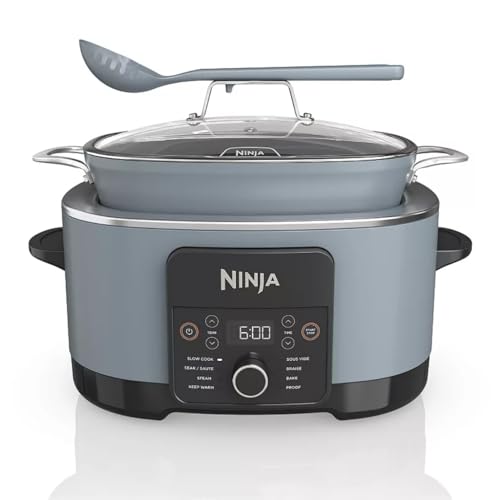Ninja Foodi PossibleCooker PRO 8.5 Quart Multi-Cooker, with 8 in 1 Slow Cooker Dutch Oven, Steamer, Nonstick, Oven Safe Pot to 500°F (SEA SALT GREY)