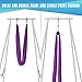 Houseables Aerial Silks, Yoga Swing, Aerial Yoga Hammock, Ariel Silk, Gymnastics Swing, Acrobatics Equipment, for Home, Indoor, Outdoor, Arial Setup, Rig, Sling, Portable, 13 Yard, Purple