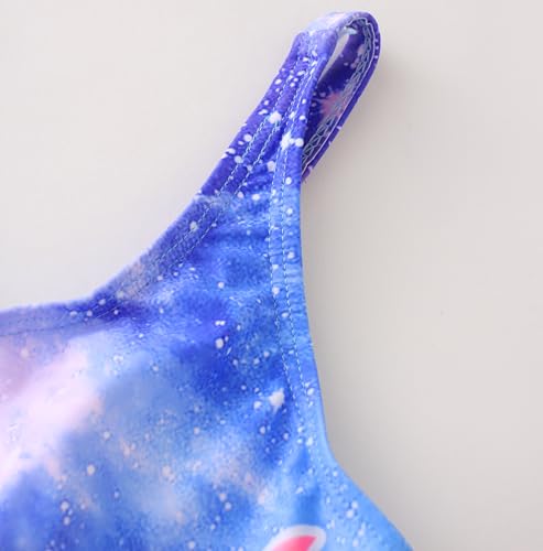 Image of Akokvlar Girl One Piece Swimsuit Rainbow Mermaid Bathing Suit Floral Swimwear