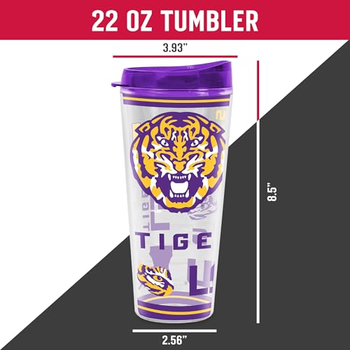 Image of Rico Industries NCAA College Double Wall Mayhem 16oz Or 20oz Tritan Tumbler W Lid