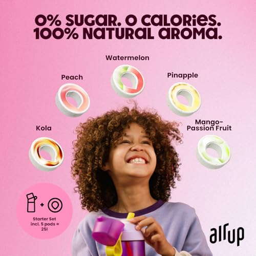 AIR UP® water bottle Click Midnight Black original starter set with pods in 5 flavors | 600ml drinking bottle with sugar-free flavoring | dishwasher-safe, BPA-free - Image 3