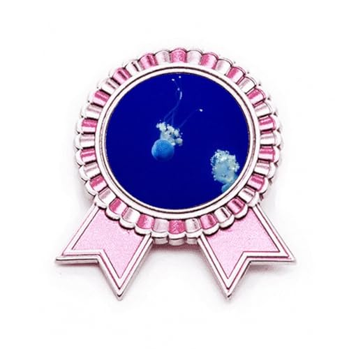 Broche Médaille Océan Métal Rose Fixation Stable Pin's Taille M