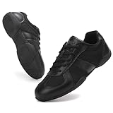 FRTUBOP Cheerleading Schuhe Mädchen Cheerleader Tanzsneaker Cheer Schuhe Damen Turnschuhe Tanz Tennis Sneaker Flexibel Yoga Fitness Gymnastik Training Schuhe schwarz EU42