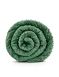 TONGDADA Minky Weighted Blanket | 40''x60'',7lbs | Cozy and Soft Minky Weighted Throw Blanket | Luxury Velvet with Premium Glass Beads | Dark Green Minky