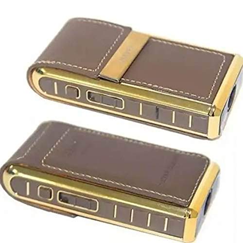 Barbeador Eletrico Barba Aparador Portatil Recarregavel Couro Metal Bivolt (888640)