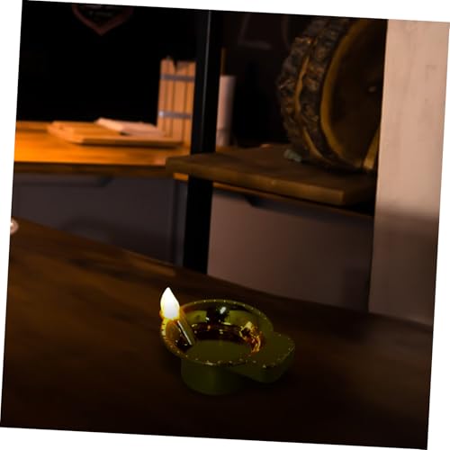 Bougies à piles chic en plastique doré avec flamme vacillante - 5