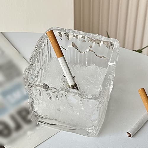 Cendrier en verre léger pour table basse de salon moderne L