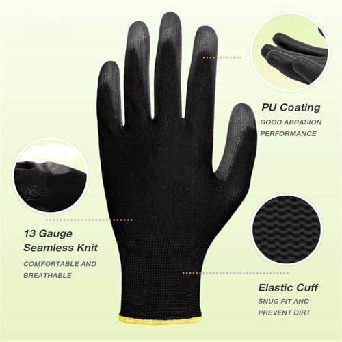 Gants de sécurité en polyuréthane anti-dérapants pour la manutention