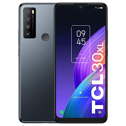 TCL 30XL |2022| Unlocked Cell Phone, 6.82 inch Vast Display, 5000mAh Battery, Android 12 Smartphone, 50MP Rear+13MP Front Camera, 6GB RAM + 64GB ROM, US Version, Dual Speaker, Night Mist (No 5G)