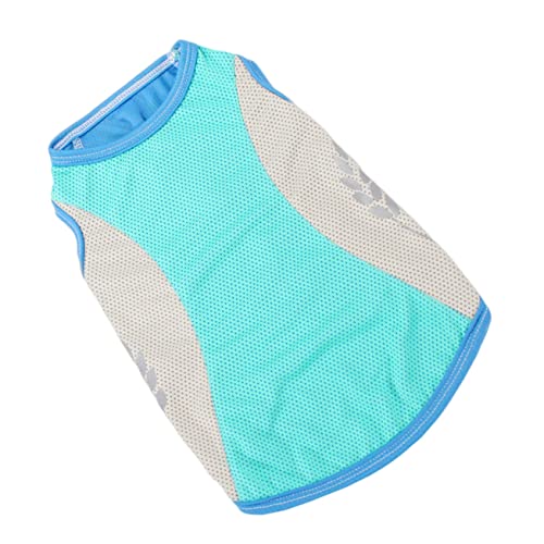 BESPORTBLE ペット冷却ベスト フレンチブルドッグ用冷却ベスト 子犬シャツ 小型犬用アクセサリー ダックスフンド 冷却サマーベスト チワワ グレイハウンド 子犬の衣装 ポリエステル Green