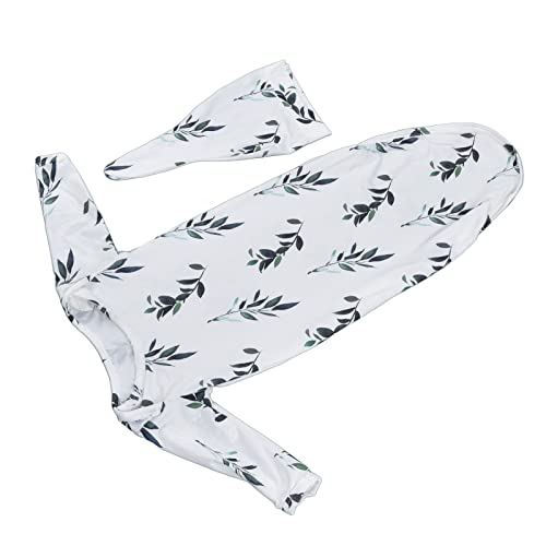 Robe de nuit bébé, robe bébé feuille d'olivier, douce pour la peau, respirante, nouée pour la maison pour sortir Cover